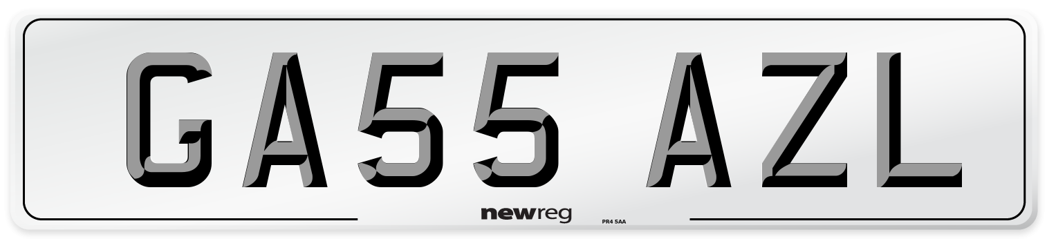GA55 AZL Number Plate from New Reg